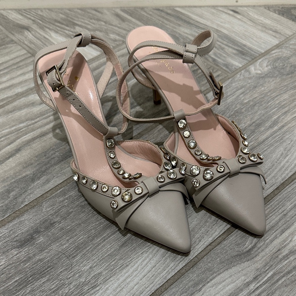 Kate Spade Slingback Pumps with Rhinestone Detailing